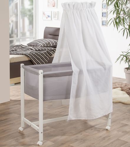 Culla con rotelle - JASMIN - Geuther - in faggio / in tessuto / per neonato