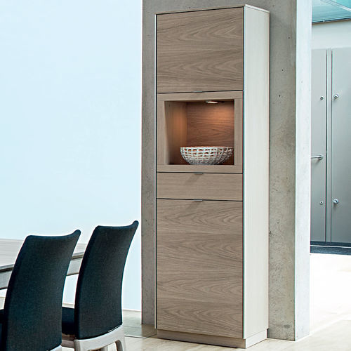 Vetrina armadio contemporanea - #914  - Skovby - da appoggio / in alluminio / in rovere