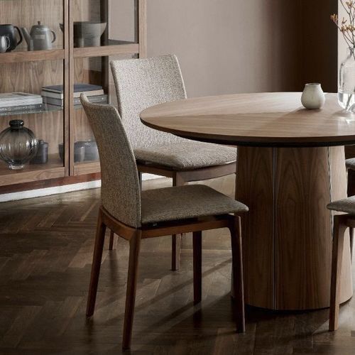 Sedia da pranzo contemporanea - #63 - Skovby - da interno / in tessuto / in pelle
