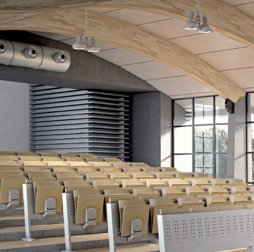 Sedia per auditorium contemporanea - 840NW Series - CAMILLO SIRIANNI SAS - da interno / in legno / con supporto in ghisa di alluminio