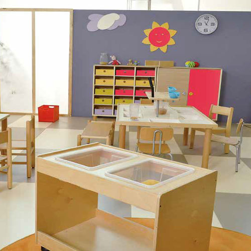Carrello per attrezzature sportive - MI 423  - CAMILLO SIRIANNI SAS - per scuola materna / in betulla / in compensato