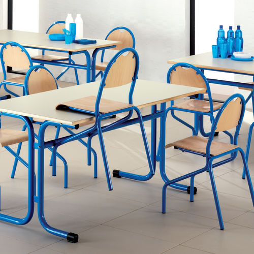 Tavolo da pranzo contemporaneo - 603-REF - CAMILLO SIRIANNI SAS - in legno / con supporto in metallo / rettangolare