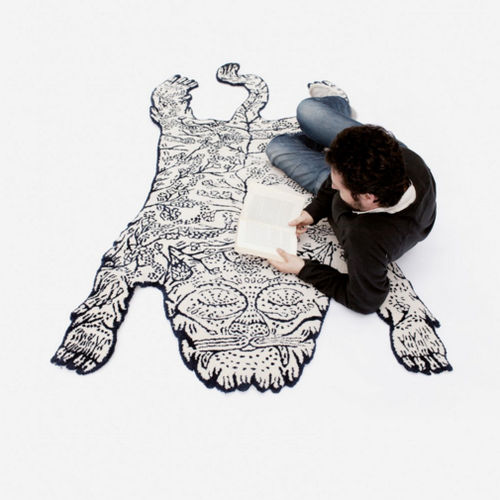 Tappeto contemporaneo - TIGER BIG - Moustache - a motivi / in lana / tufted a mano