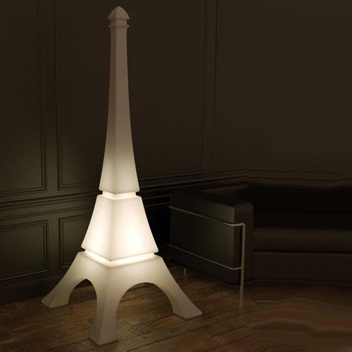 Colonna luminosa contemporanea - EIFFEL TOWER - Qui est Paul - polimerica / a lampada fluorescente / da interno