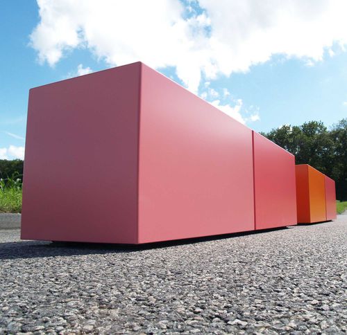 Fioriera in fibrocemento - IRML1 SERIES - ATELIER SO GREEN - in PVC / rettangolare / su misura