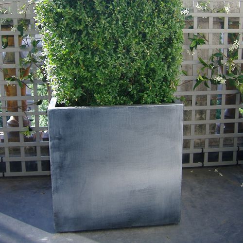 Fioriera in fibrocemento - IMAGE'IN ICC  - ATELIER SO GREEN - rettangolare / quadrata / su misura