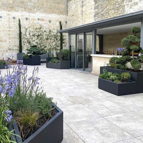 Fioriera in alluminio - STEELAB SAS - ATELIER SO GREEN - rettangolare / contemporanea / per spazi pubblici