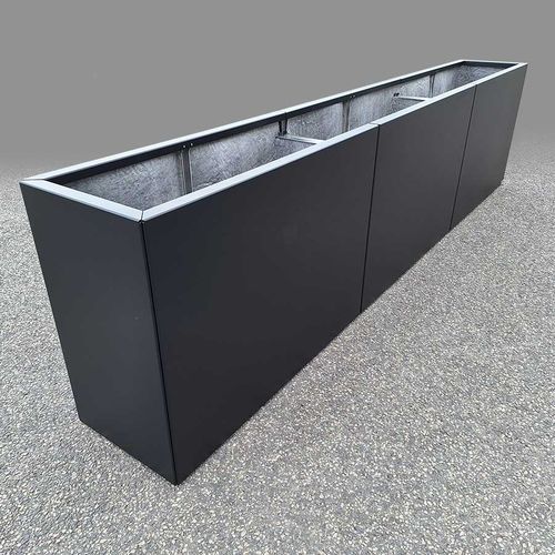 Fioriera in alluminio - STEELAB SAA-L - ATELIER SO GREEN - rettangolare / curva / lineare