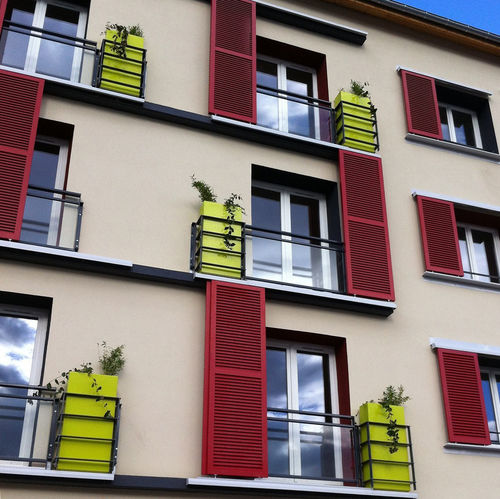 Fioriera in fibrocemento - IRF60.25H120  - ATELIER SO GREEN - in pietra / quadrata / su misura