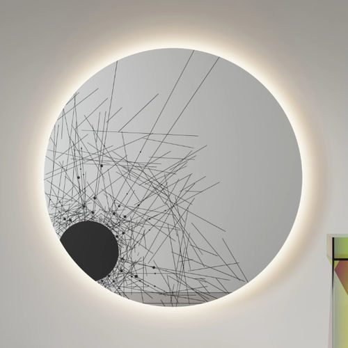 Specchio da bagno a muro - GRAFFI - ARTELINEA - contemporaneo / rotondo / verticale