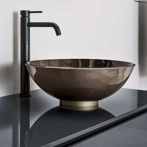 Lavabo da appoggio - MILANO - ARTELINEA - in vetro / rotondo / senza foro