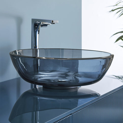 Lavabo da appoggio - ROMA - ARTELINEA - in vetro / rotondo / senza foro