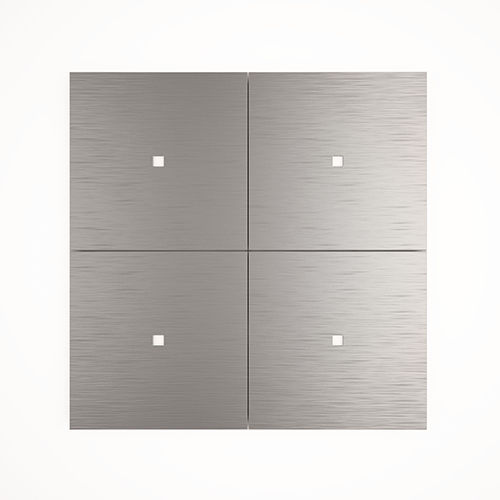 Interruttore a pulsante - DT0S-4AG - Duotecno - ad incasso / quadruplo / in alluminio