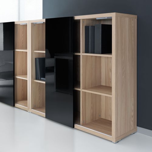 Armadio classificatore basso - MITO - MDD - in legno / con porta scorrevole / contemporaneo