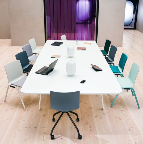 Tavolo da riunione contemporaneo - MDD - in legno / rettangolare / rotondo