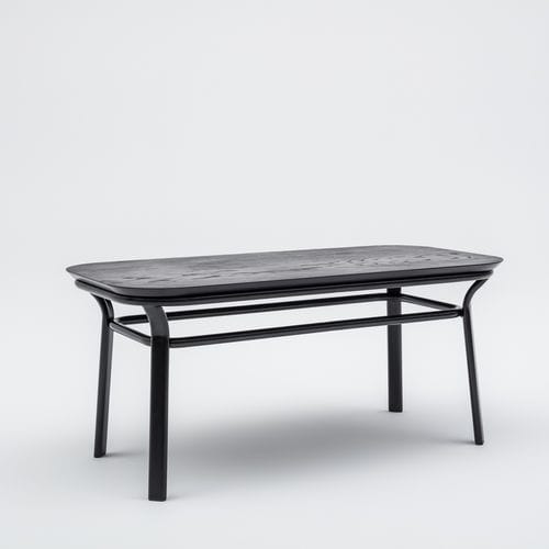 Tavolino basso contemporaneo - GRACE - MDD - in frassino / in MDF laccato / impiallacciato in legno