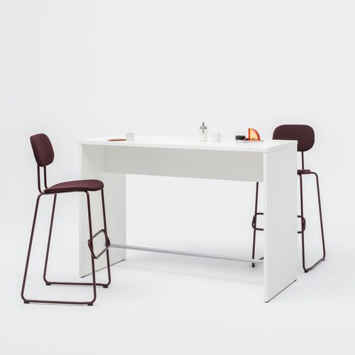 Tavolo alto contemporaneo - PSW - MDD - in acciaio con rivestimento a polvere / in melaminico / rettangolare