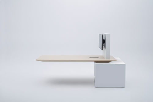Tavolo da riunione contemporaneo - GRAVITY - MDD - in HPL / con supporto in MDF laccato / rettangolare