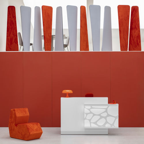 Banco reception modulare - ORGANIC - MDD - in laminato / in vetro / in Plexiglas®