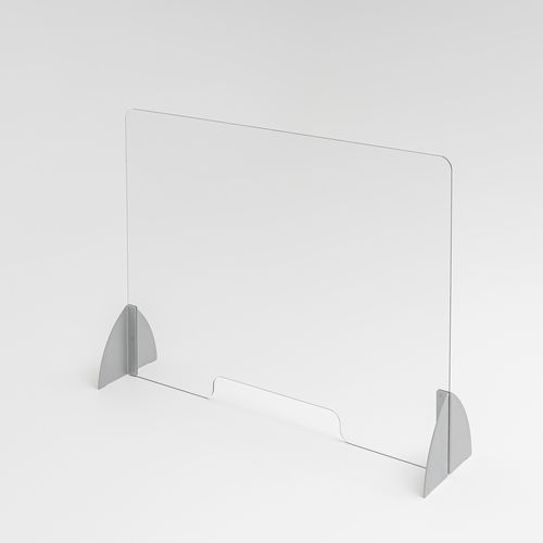 Divisorio per ufficio su scrivania - SNEEZE GUARD - MDD - in PET / trasparente