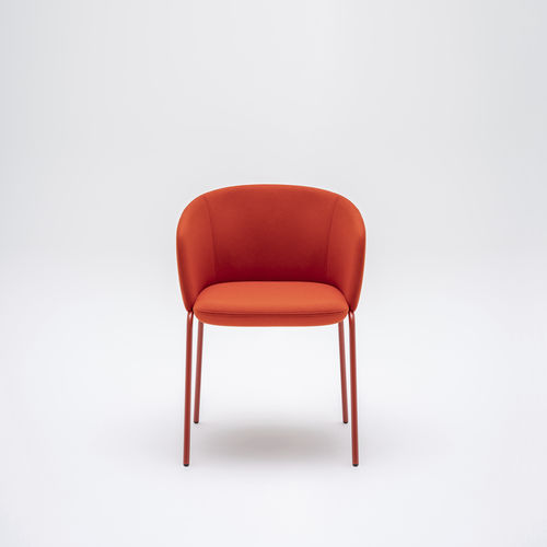 Sedia visitatore contemporanea - GRACE - MDD - da interno / in tessuto / in pelle