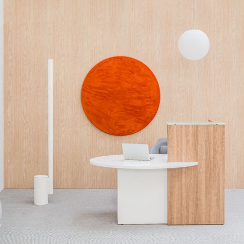 Banco reception a semicerchio - OVO - MDD - in laminato