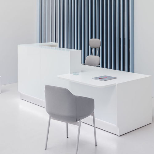 Banco reception modulare - LINEA: LIN33L - MDD - in vetro / in acciaio inossidabile / in melaminico