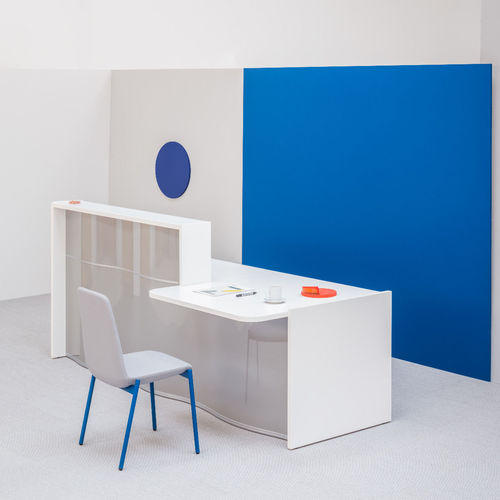 Banco reception modulare - WAVE - MDD - in laminato / in vetro / in alluminio