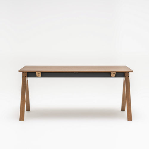 Tavolo alto contemporaneo - Viga - MDD - in rovere / impiallacciato in legno / in HPL