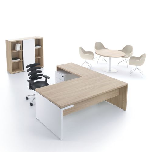 Scrivania direzionale - MITO - MDD - contemporanea / impiallacciata in legno / d'angolo