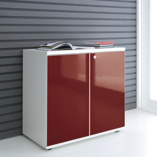Armadio classificatore basso - GLOSS - MDD - alto / in laminato / con sportello battente
