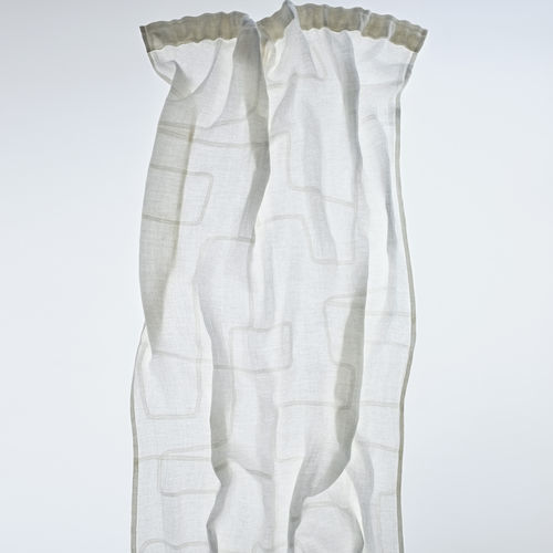 Tendina voile a righe - REGOLITH  - DEDAR MILANO - in lino / trasparente / decorativa