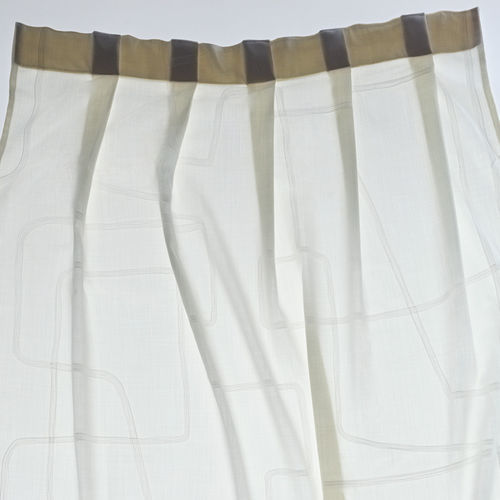 Tendina voile con motivi geometrici - I’M IN HEAVEN  - DEDAR MILANO - in lana / trasparente / ricamato