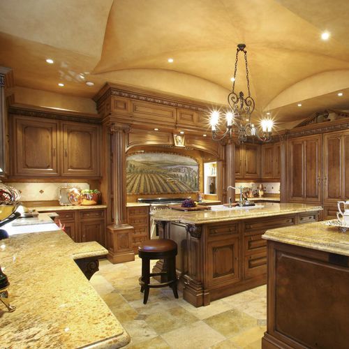 Cucina classica - ADAIR - Clive Christian - in rovere / in terracotta / con isola