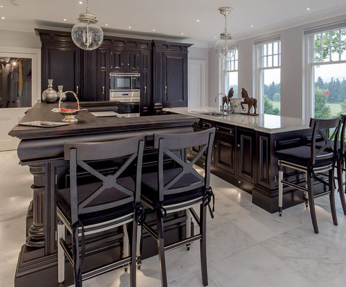 Cucina classica - DUAL  - Clive Christian - in noce / in marmo / con isola