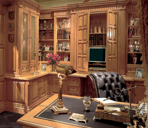 Libreria a muro - ORNAMENTAL - Clive Christian - classica / in legno / su misura