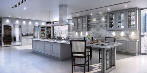 Cucina classica - Clive Christian - in legno laccato / in marmo / con isola