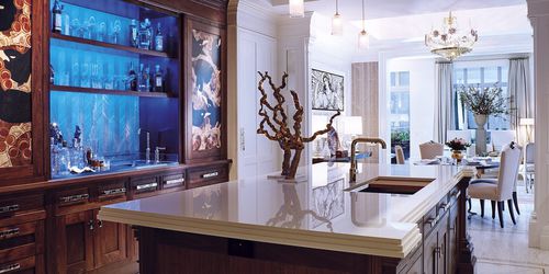 Cucina classica - MANHATTAN  - Clive Christian - in noce / con isola / a scomparsa