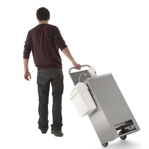 Lavandino autoportante - SELF-CONTAINED - Tournus - rettangolare / in acciaio inossidabile