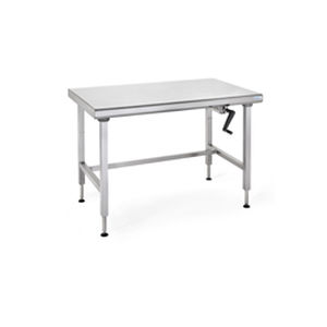 Tavolo di preparazione in acciaio inossidabile - ERGONOMIX  - Tournus - ad altezza regolabile / professionale