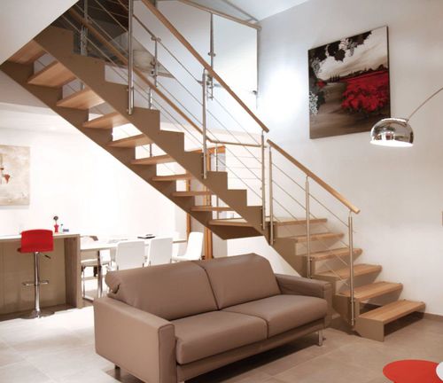 Scala a L - FERRO : 5249B - Créateur d'escaliers Treppenmeister - con gradini in legno / con struttura in metallo / per uso residenziale