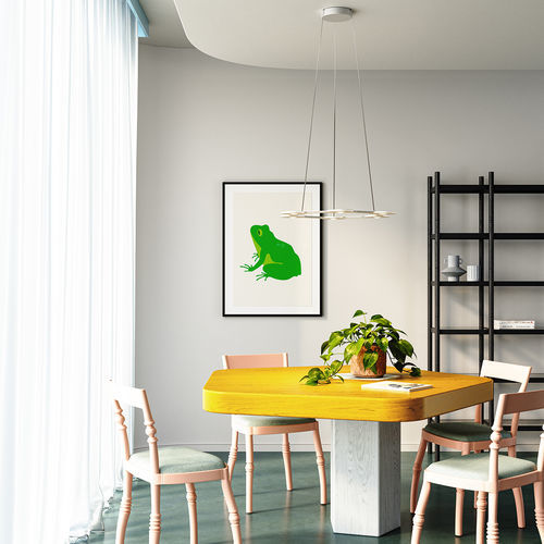 Lampada a sospensione - FLAT RING 3-6-12 - lumen center italia srl - in alluminio anodizzato / in policarbonato / contemporanea