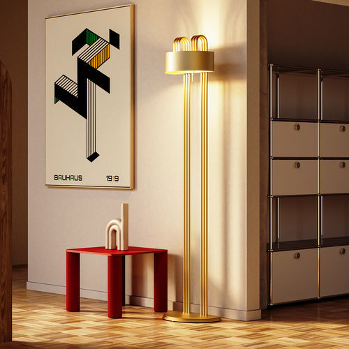 Lampada da terra - TMB 11 - lumen center italia srl - in ottone / in acciaio / design Bauhaus