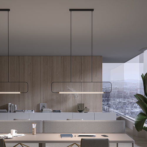 Lampada a sospensione - SKYLINES S-M - lumen center italia srl - in metallo / in Pyrex® / contemporanea