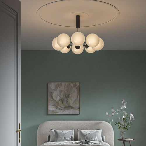 Lampadario contemporaneo - PLANETS 08 - lumen center italia srl - in ottone / da 8 lampadine / con diffusori sferici