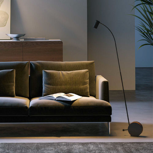 Lampada da terra - CHIOCCIOLA 09 - lumen center italia srl - in metallo / in noce / contemporanea