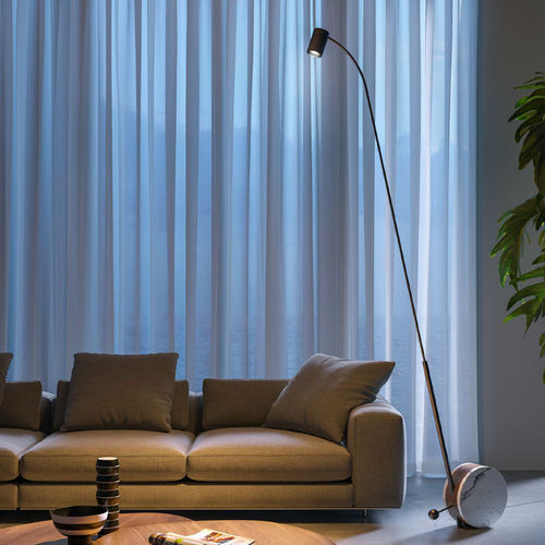 Lampada da terra - CHIOCCIOLA 11 - lumen center italia srl - in metallo / in noce / in marmo
