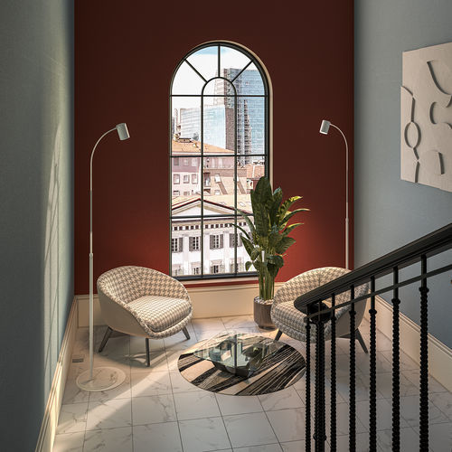 Lampada da terra - LUXSI 11 - lumen center italia srl - in metallo / in marmo / contemporanea