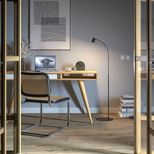 Lampada da terra - LUXSI 09 - lumen center italia srl - in metallo / contemporanea / con cavo