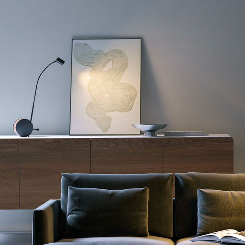 Lampada da tavolo - CHIOCCIOLA 02 - lumen center italia srl - in metallo / in noce americano / contemporanea